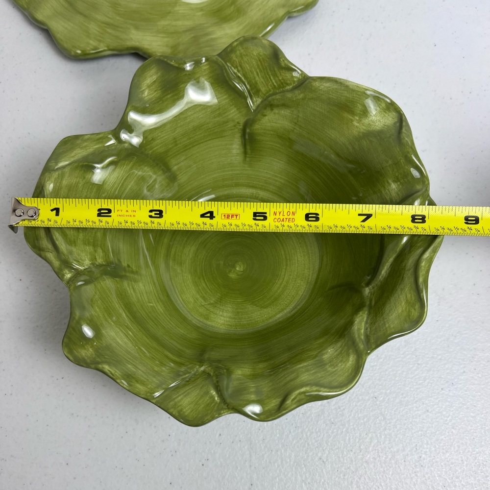 Roscher & Co Antique Leaf Collection Salad Plate Soup Cereal Bowl Green - Picture 9 of 9